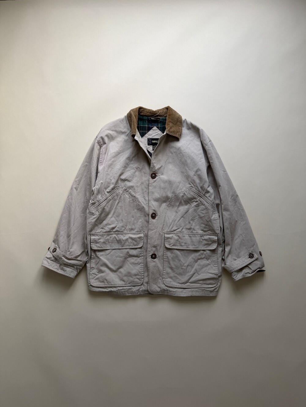 Vintage Blanket-lined Beige Chore Coat